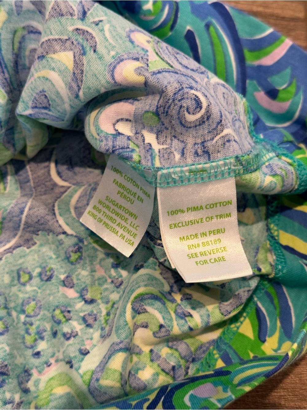 NWOT Lilly Pulitzer Marlowe Dress in Lagoon Sea Blue Size Small 100% Pima Cotton - Picture 6 of 9